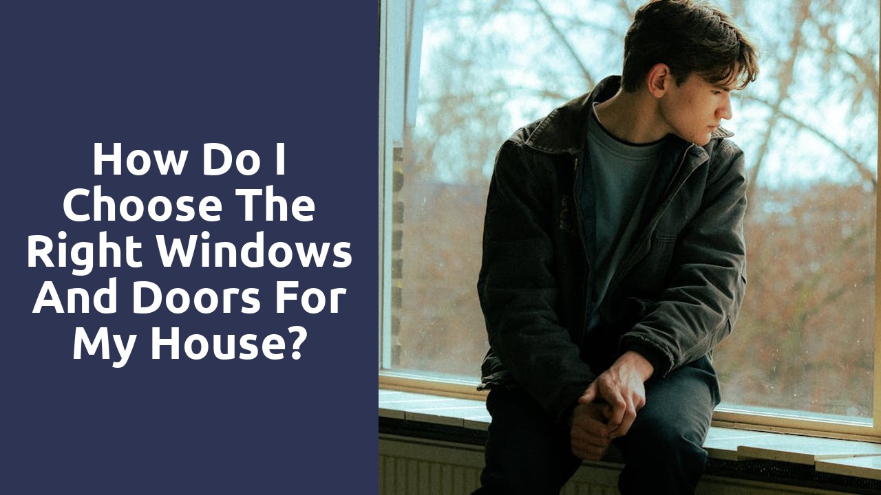 How do I choose the right windows and doors for my house?