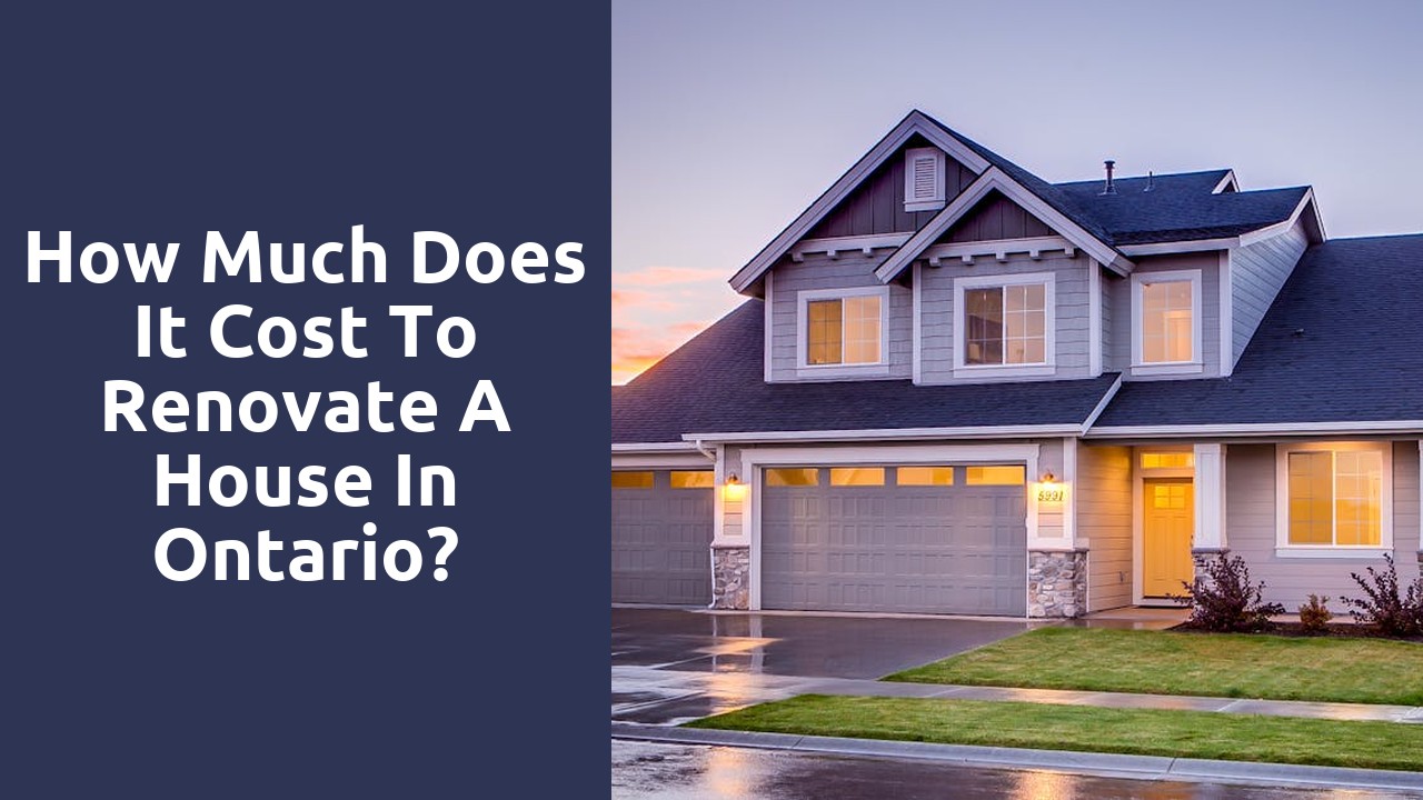 How much does it cost to renovate a house in Ontario?